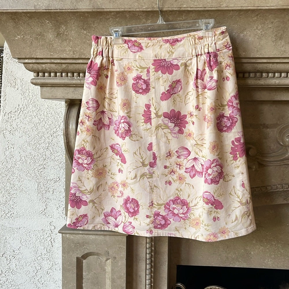 Coldwater Creek Floral A-Line Skirt - Cottagecore Chic!